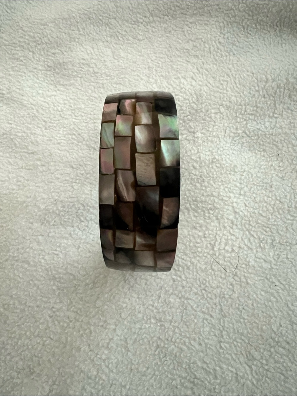 Inlaid Abalone Shell Bangle Bracelet